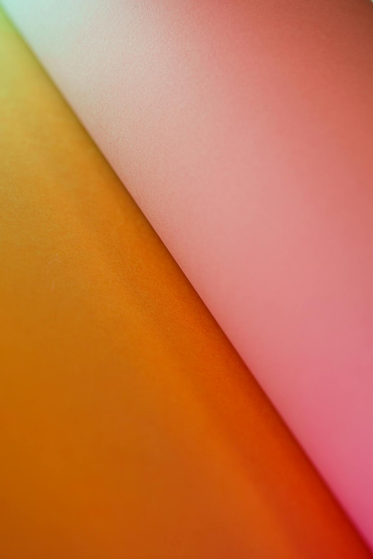 Divisione netta dei colori giallo e rosa su sfondo minimalista