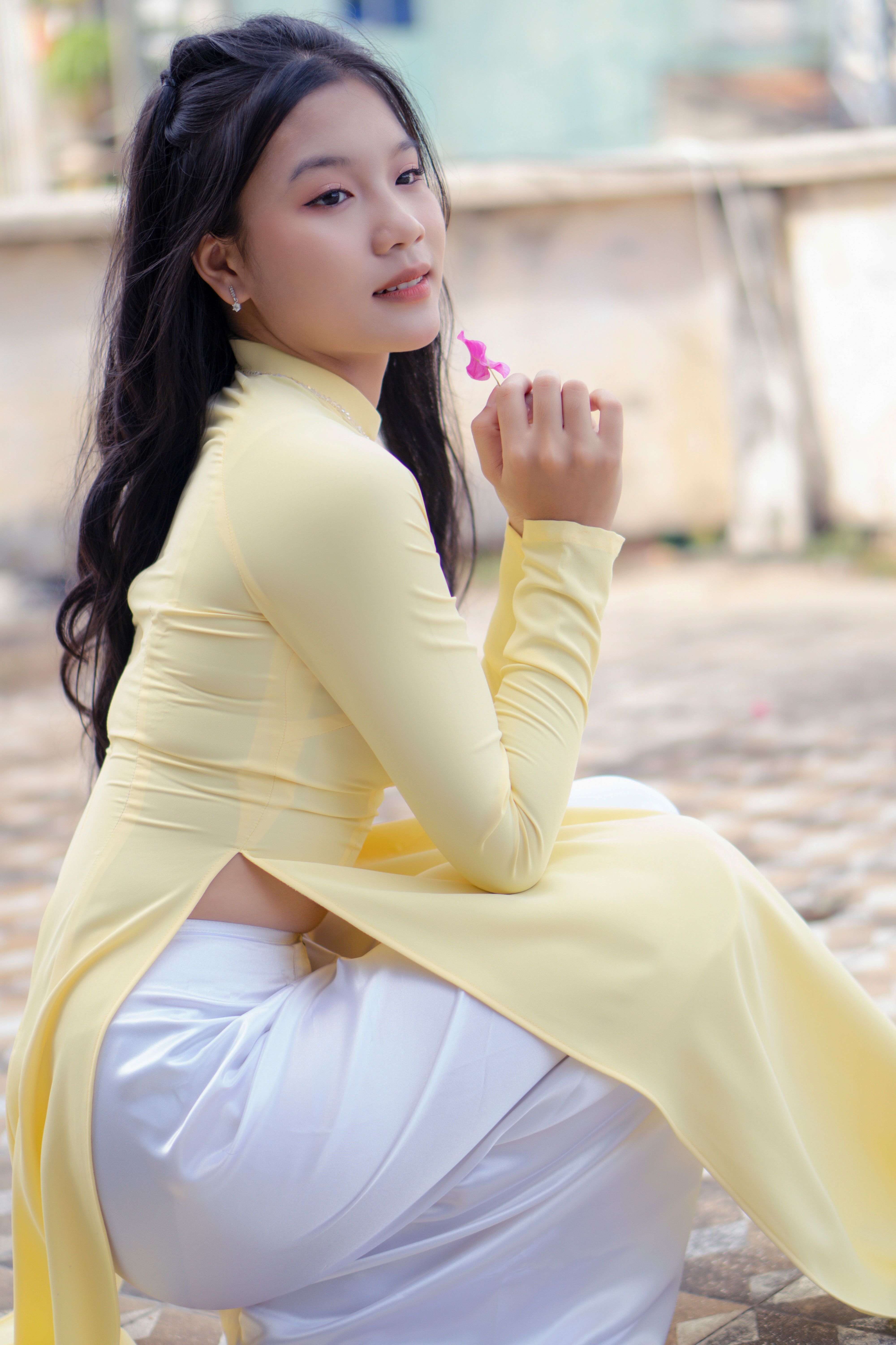 Girl in Yellow Jacket Smiling · Free Stock Photo
