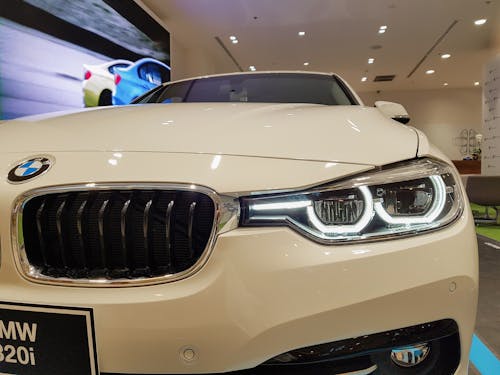 White BMW Car