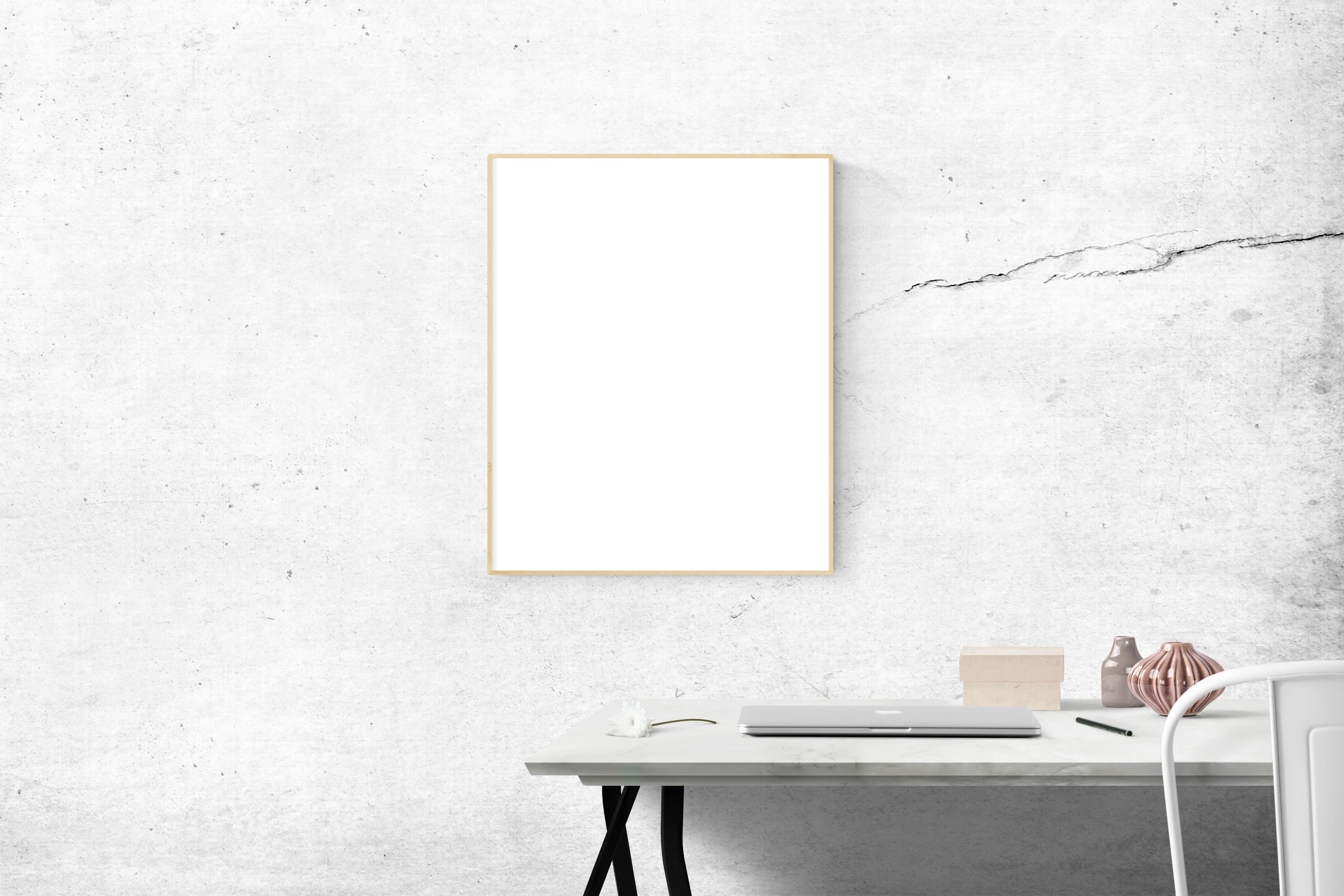 Blank white table top on white wall for display montage product Stock Photo  by ©jes2uphoto 221544308