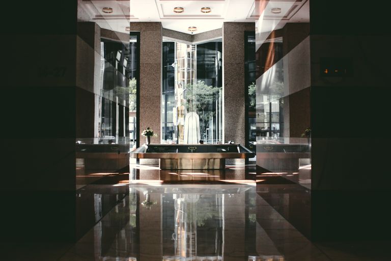 Immaculate corporate lobby