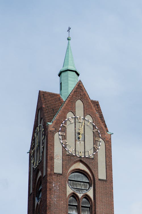 A clock tower with a clock on top of it