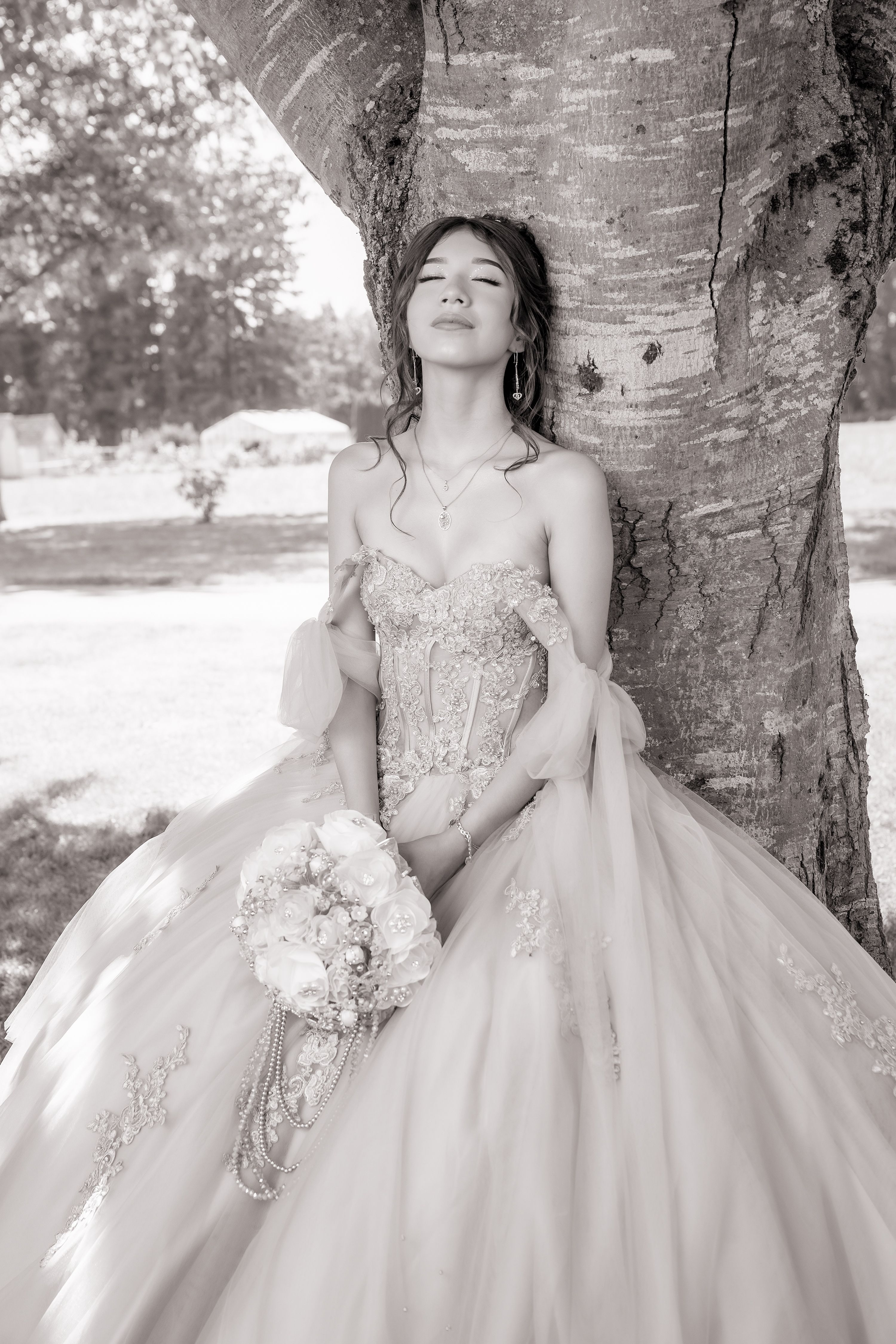 Portrait of a Woman in a Wedding Dress · Free Stock Photo
