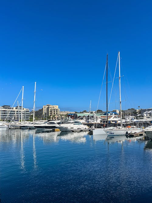 A marina with many boats docked in it