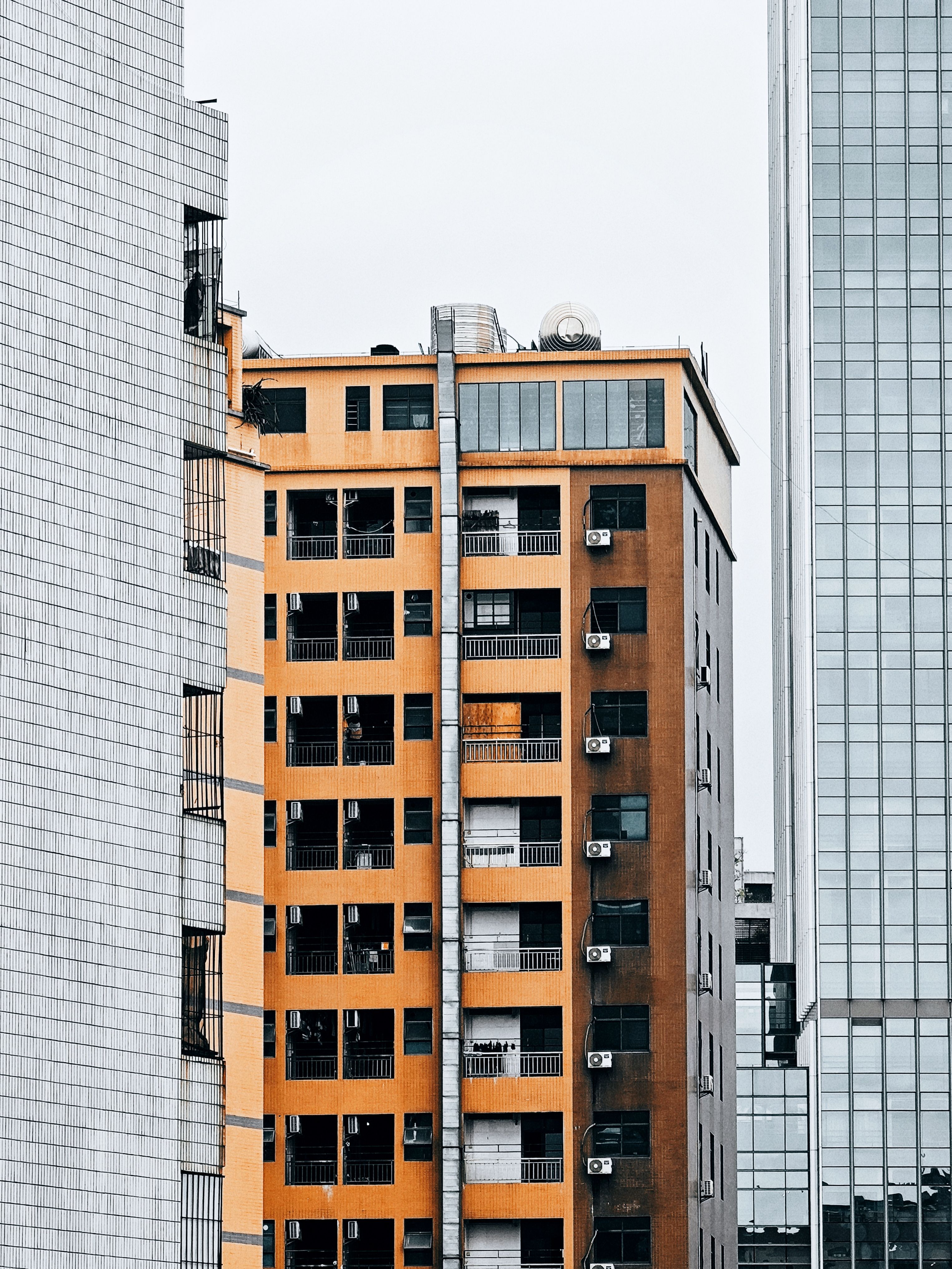apartment building city skyline