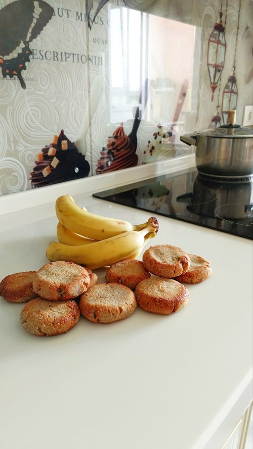 Základová fotografie zdarma na téma banány, sušenky