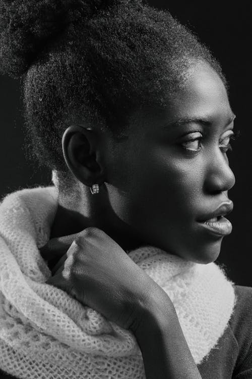 Woman in White Scarf