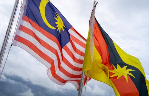 Flags of Malaysia and the State of Sarawak