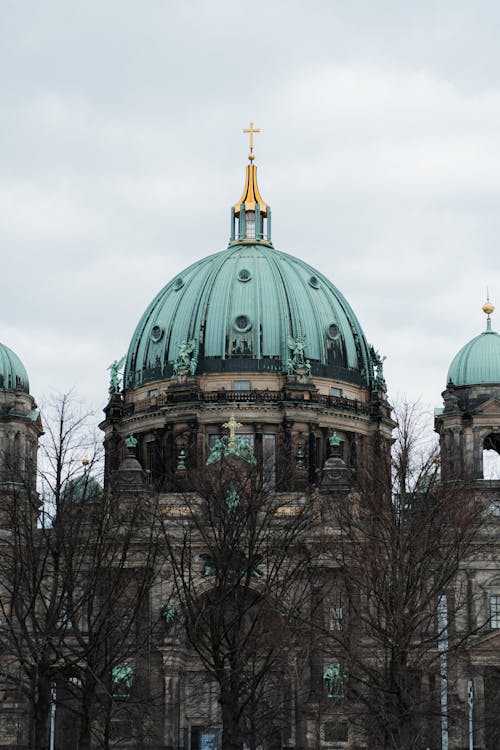 The domes of the berlin cathedral are covered in gold