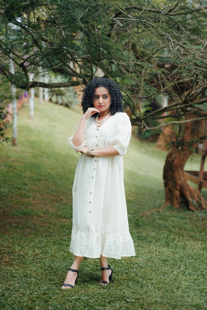 lace high neck dress white Morilee 