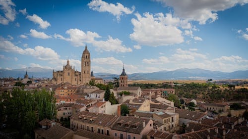 Cityscape of Segovia in Spain