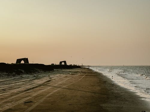 Ingyenes stockfotó homok, Látvány, naplemente témában