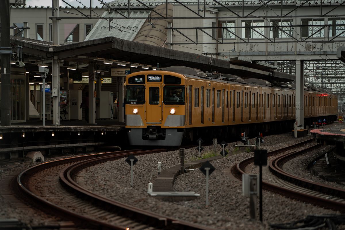 Shinkansen bullet train at a Japanese station platform