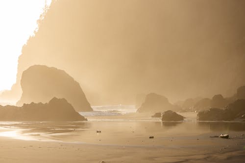 Imagine de stoc gratuită din călătorie, ceață, coastă