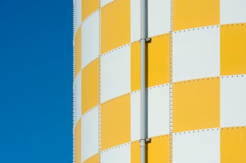 White and Yellow Squares on Building Wall