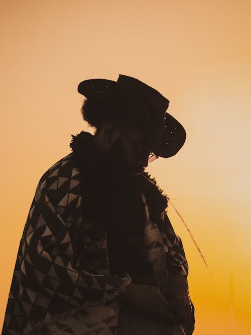 Ilmainen kuvapankkikuva tunnisteilla auringonlasku, cowboy, hattu