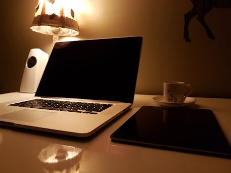 Silver and Black Laptop