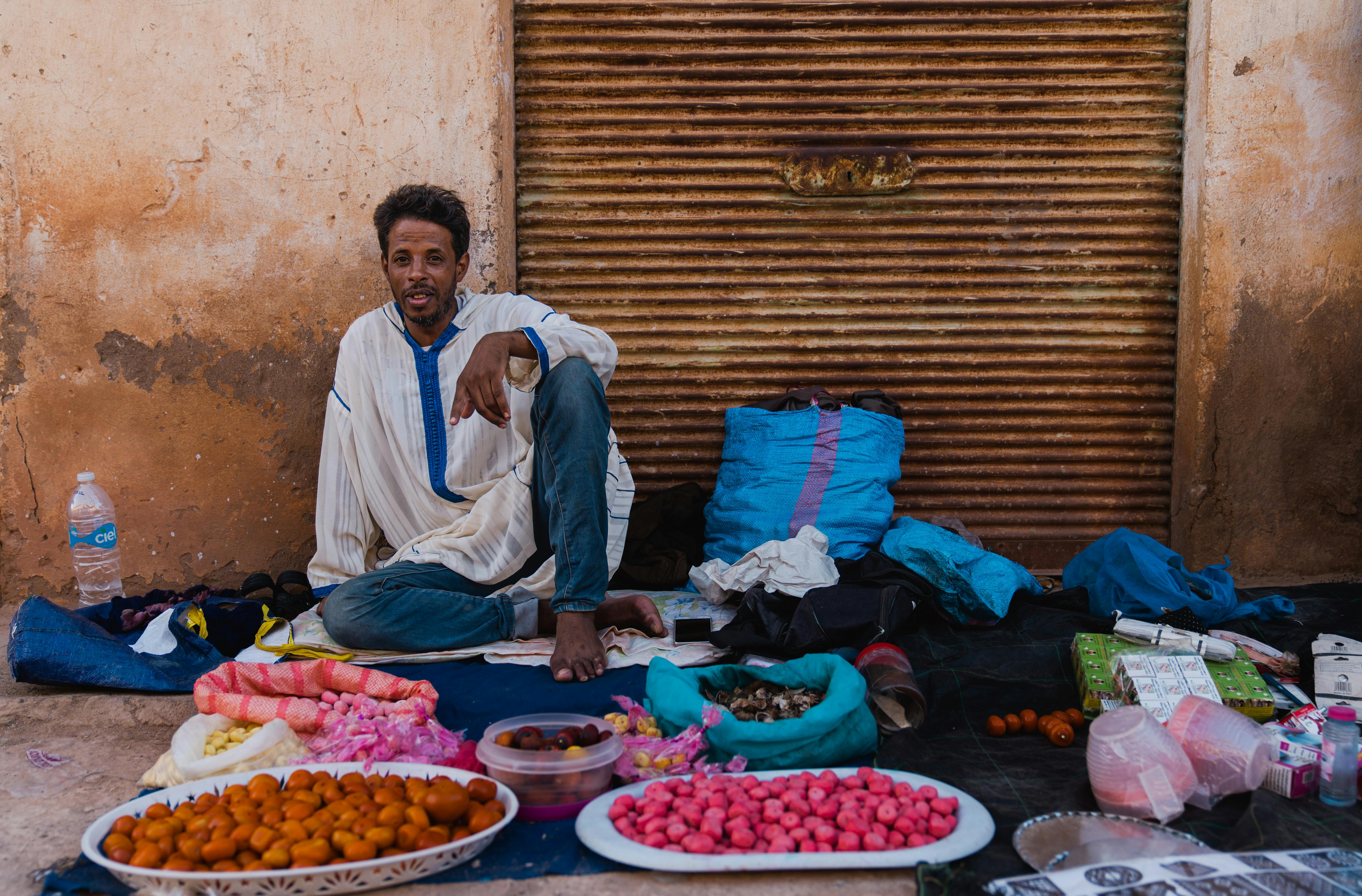 fresh street food marketplace morocco