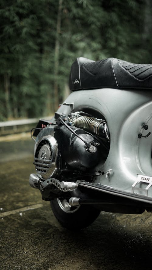 Vintage Motorbike on Road