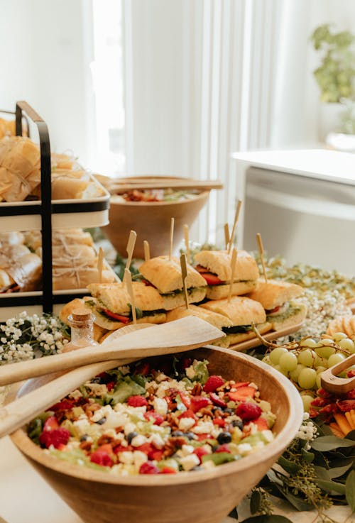 catering table spread