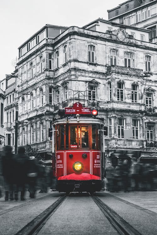 Free stock photo of cable car, city, city street