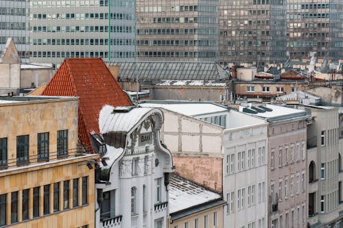 Gratis stockfoto met daken, dronefoto, gebouwen