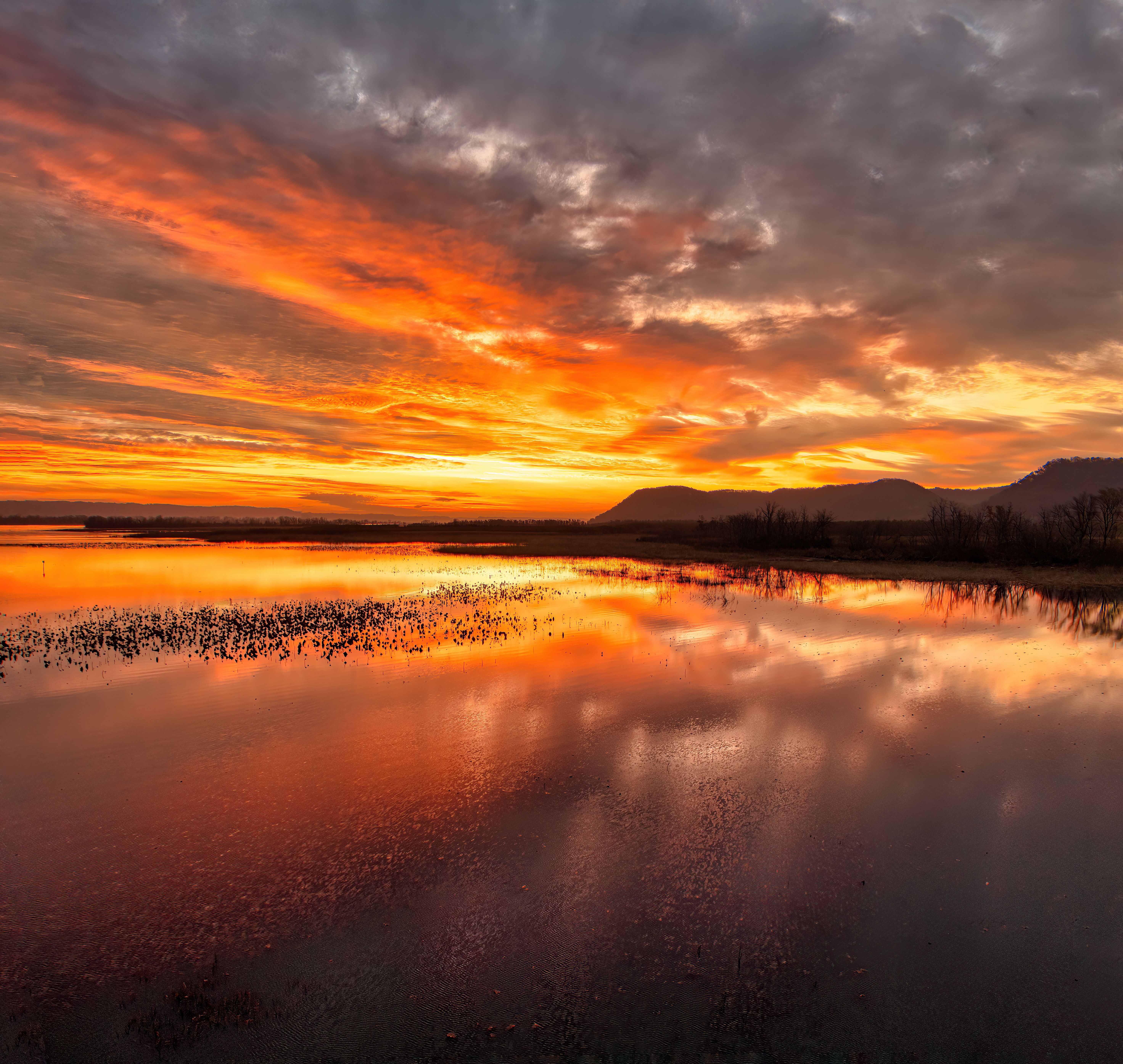 Clouds on Yellow Sky over Lake at Sunset · Free Stock Photo