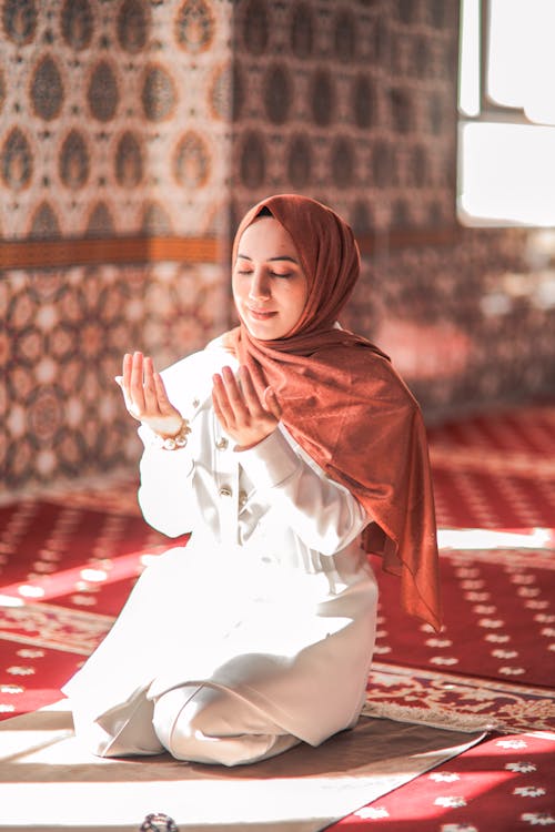Praying Woman at Mosque