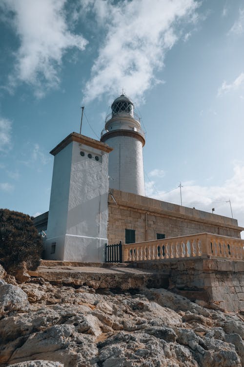 Free View of the Formentor Lighthouse, Majorca, Spain  Stock Photo