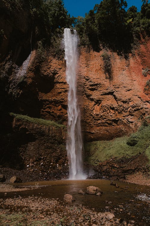 Waterfall Among Rocks 