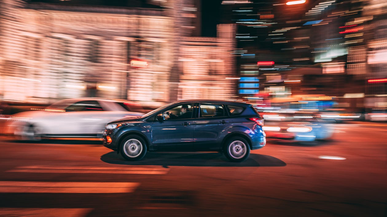 Free Photo of  SUV on Road during Night Time Stock Photo