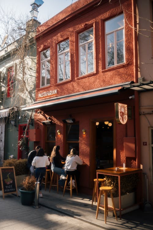 People Sitting at Cafe in Kuzguncuk in Istanbul