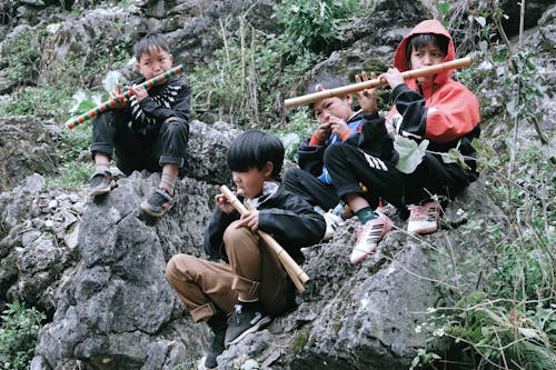 Fotobanka s bezplatnými fotkami na tému ázijských chlapcov, chlapci, flauty