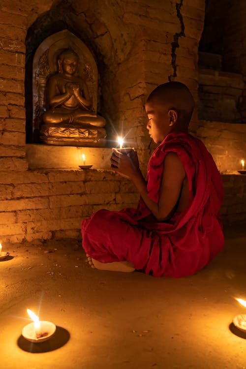 Gratis lagerfoto af barn, brænde, buddha