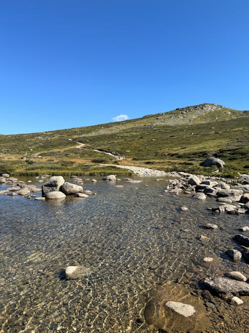 Fotobanka s bezplatnými fotkami na tému dedinský, jasná obloha, jazero