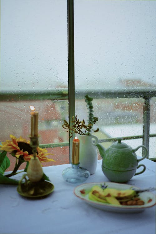 Základová fotografie zdarma na téma čajová konvice, déšť, dešťové kapky