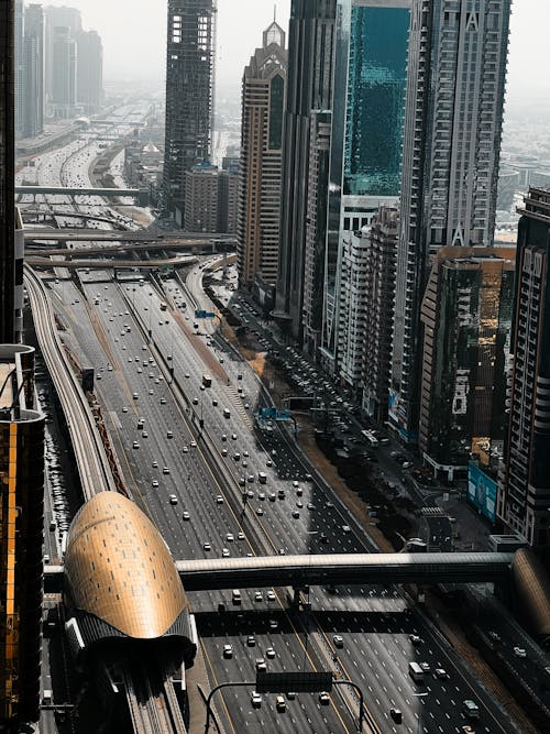 Skyscrapers around Street in Dubai