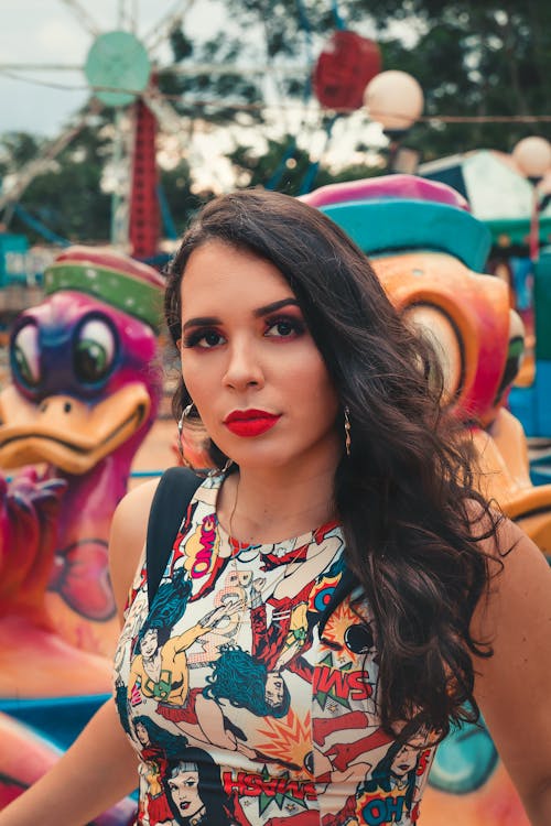 Woman Standing Beside Ride