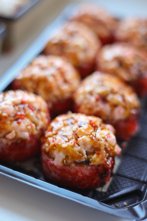 Free Close-up of freshly baked stuffed tomatoes with a savory filling. Stock Photo