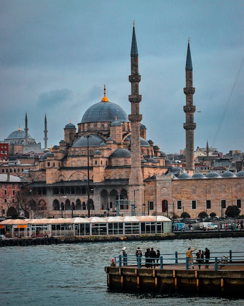 A view of the blue mosque from the water