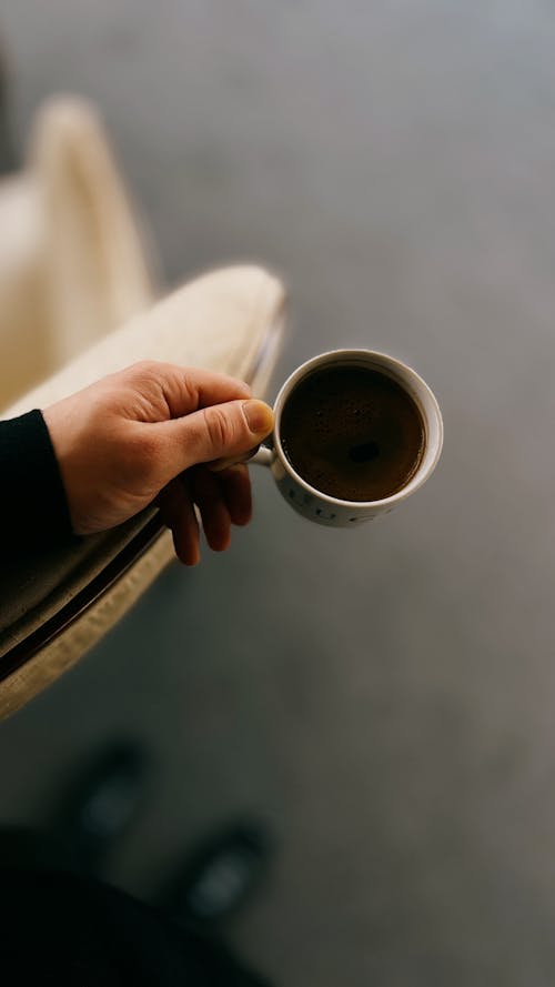 Hand Holding Cup of Coffee