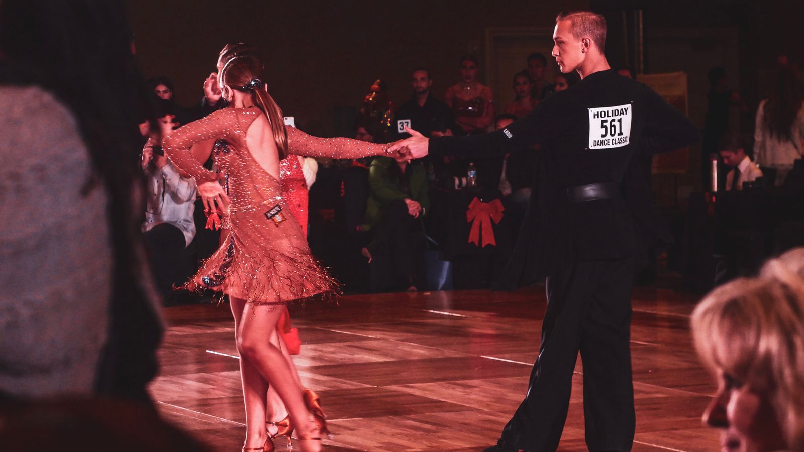 Representative licensed photograph of ballroom dancers at a separate competition; not the Dancing With the Stars 2026 cast or ABC set