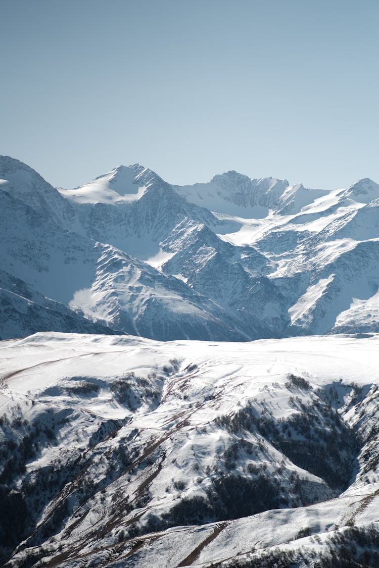 Rocky Mountains Covered In Snow