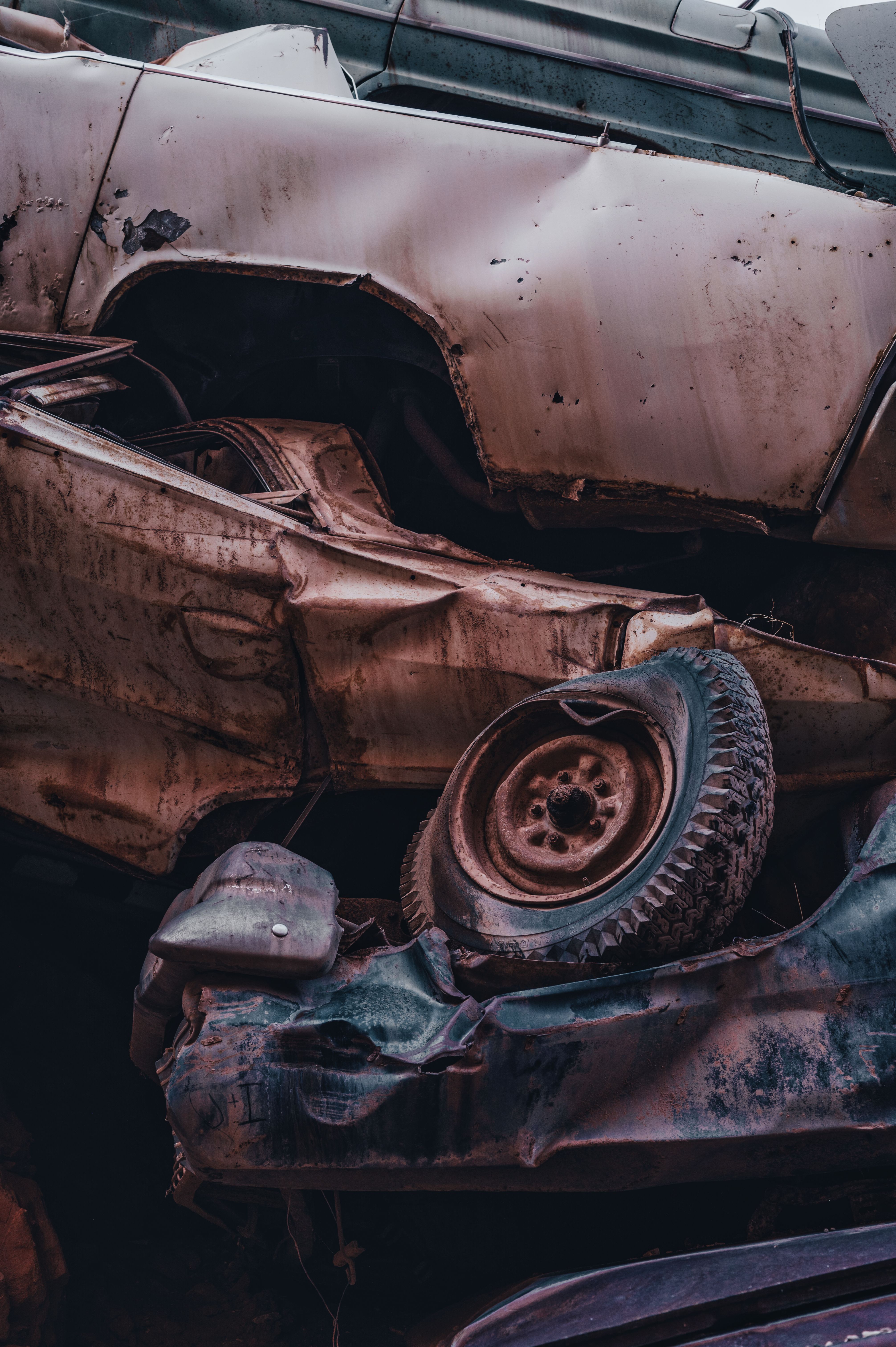 Pile of Car Wracks · Free Stock Photo
