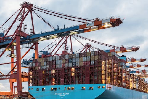 Cranes over a Container Ship