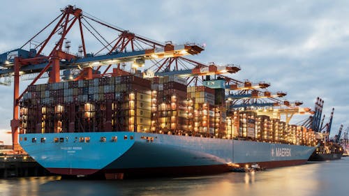 Cranes over a Container Ship