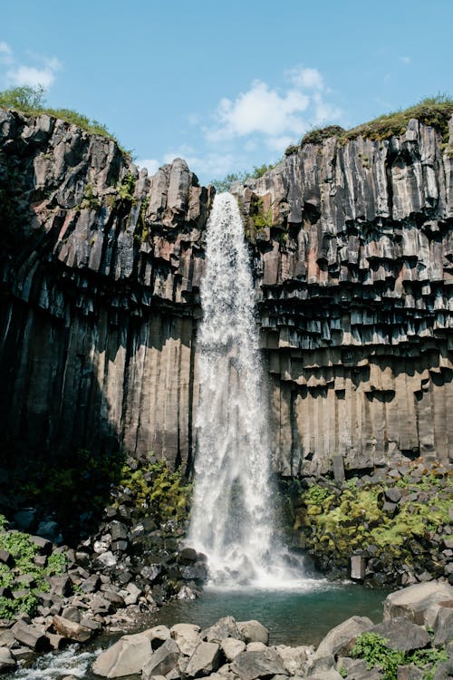 Immagine gratuita di cascata, che scorre, formazione rocciosa