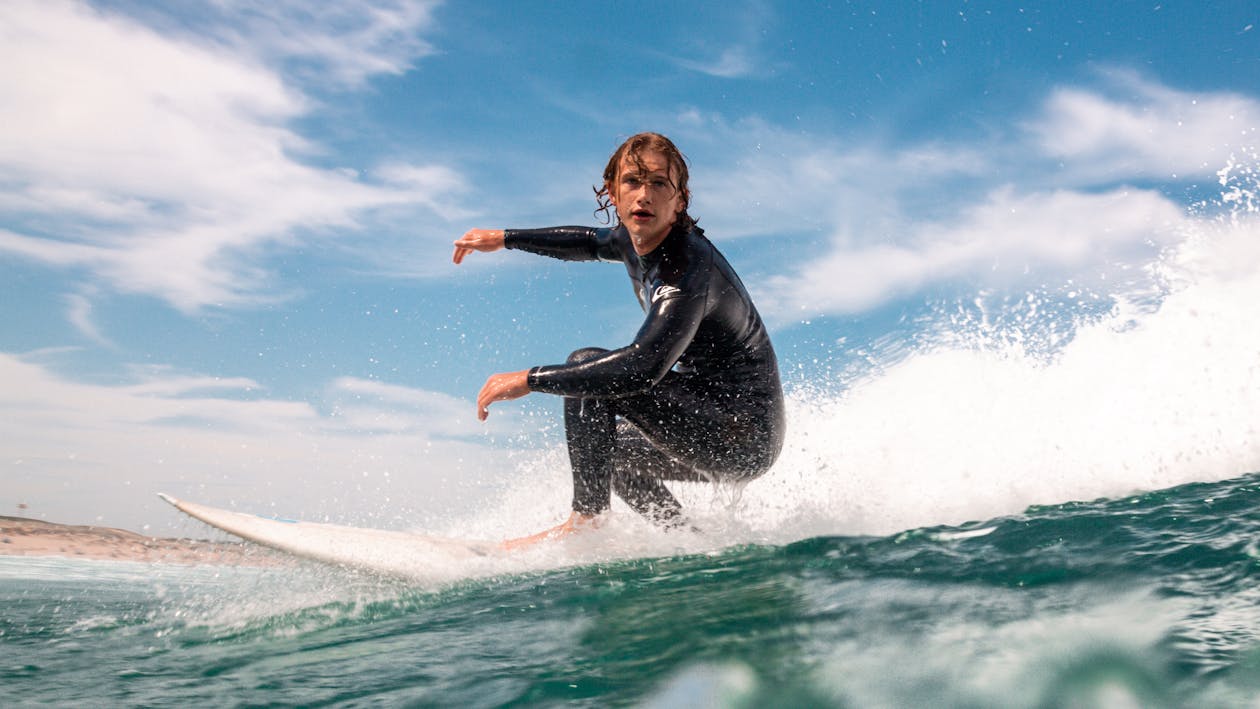 A person enjoying surfing in Bali