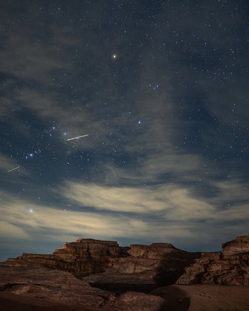 astronomi, çöl, dikey atış içeren Ücretsiz stok fotoğraf