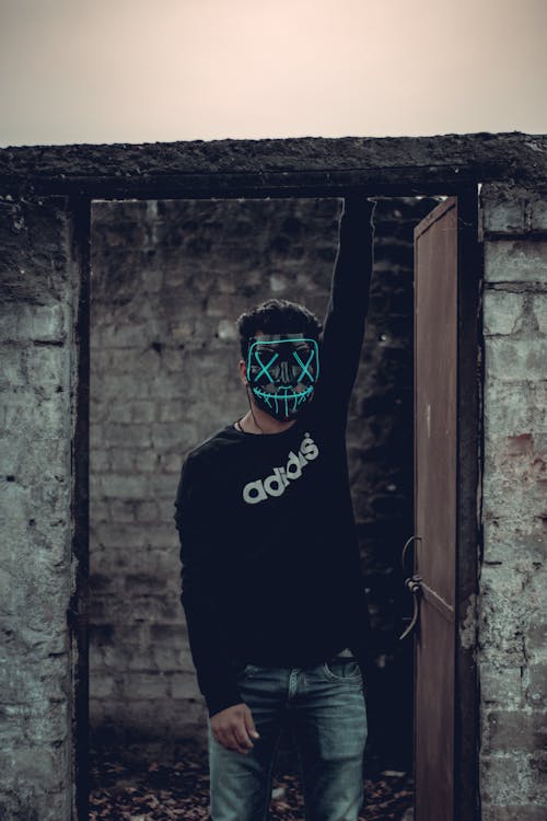 Free stock photo of black, black mask, horror